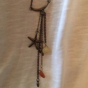 ❄️New❄️Silver tone long statement necklace